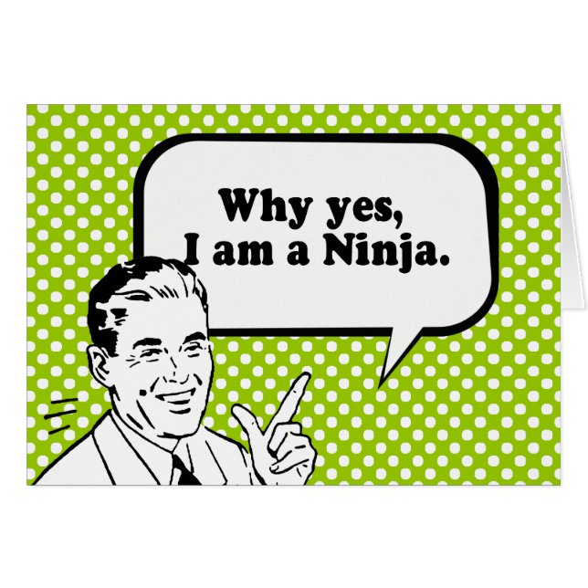 JA, ICH BIN EIN NINJA. (Vorderseite (Horizontal))