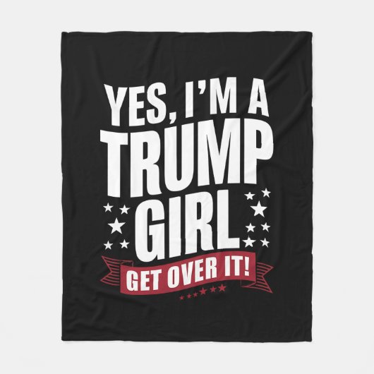Ja, ich bin ein Trump-Mädchen, das 2024 die Wahl ü Fleecedecke (Vorderseite)
