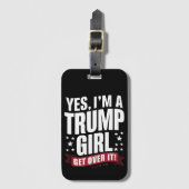 Ja, ich bin ein Trump-Mädchen, das 2024 die Wahl ü Gepäckanhänger (Vorderseite Vertikal)