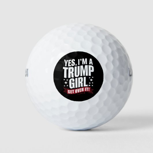 Ja, ich bin ein Trump-Mädchen, das 2024 die Wahl ü Golfball (Vorderseite)