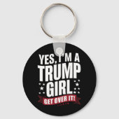 Ja, ich bin ein Trump-Mädchen, das 2024 die Wahl ü Schlüsselanhänger (Vorderseite)