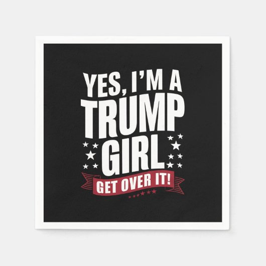 Ja, ich bin ein Trump-Mädchen, das 2024 die Wahl ü Serviette (Vorderseite)