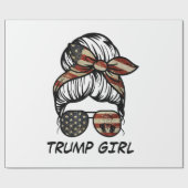 Ja, ich bin ein Trump-Mädchen, das sich darüber hi Geschenkpapier (Flach)