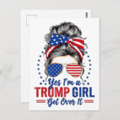 Ja, ich bin ein Trump-Mädchen, das sich darüber hi Postkarte (Vorne/Hinten)