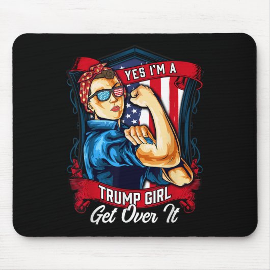 Ja, ich bin ein Trump-Mädchen, das sich über die U Mousepad (Vorne)