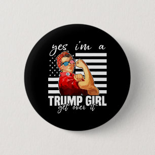 Ja, ich bin ein Trump-Mädchen, das Trump 2024 über Button