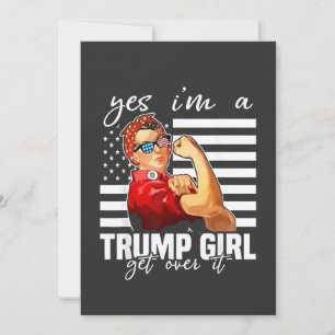 Ja, ich bin ein Trump-Mädchen, das Trump-Mädchen ü Feiertagskarte