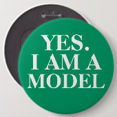 Ja. ICH BIN ein VORBILDLICHER übergroßer Knopf Button (Vorne & Hinten)