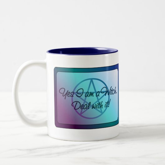 Ja, ich bin eine Hexe!Mach mit! Zweifarbige Tasse (Links)