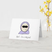 Ja, ich bin eine Hijabi Grußkarte Karte (Gelbe Blume)