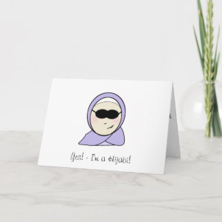 Ja, ich bin eine Hijabi Grußkarte Karte