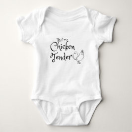 Ja, ich bin eine Hühnerzend w Rooster-Kontur Baby Strampler