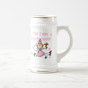 Ja, ich bin eine Prinzessin Bierglas