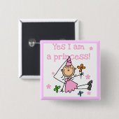 Ja, ich bin eine Prinzessin Button (Vorne & Hinten)