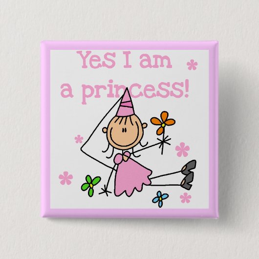 Ja, ich bin eine Prinzessin Button (Vorderseite)