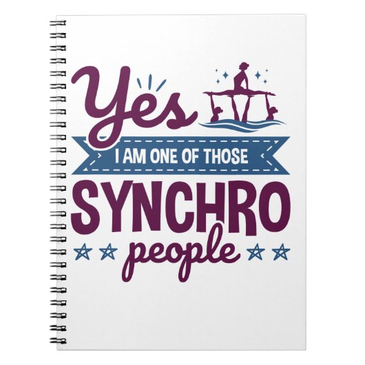Ja, ich bin einer dieser Synchro-Leute, die schwim Notizblock (Vorderseite)
