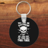 Ja, ich bin Elektriker Schlüsselanhänger (Vorderseite)