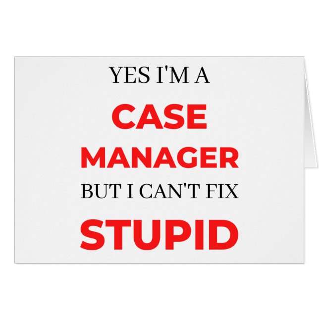 Ja, ich bin Fallmanager, aber ich kann nicht Stupi (Vorderseite (Horizontal))