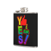"JA, ich bin!"-Flasche Flachmann (Links)