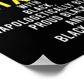 Ja, ich bin gemischt mit Schwarz Stolz Schwarze Ge Poster (Ecke)