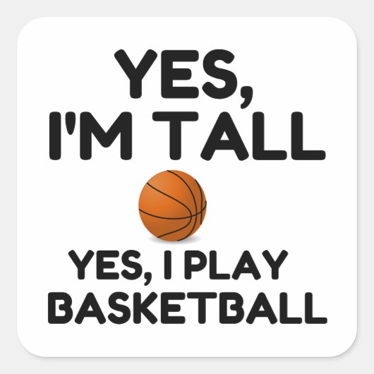 JA, ICH BIN GROSS QUADRATISCHER AUFKLEBER (Vorderseite)