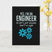 Ja, ich bin Ingenieur-Maschinenbau Karte (Gelbe Blume)