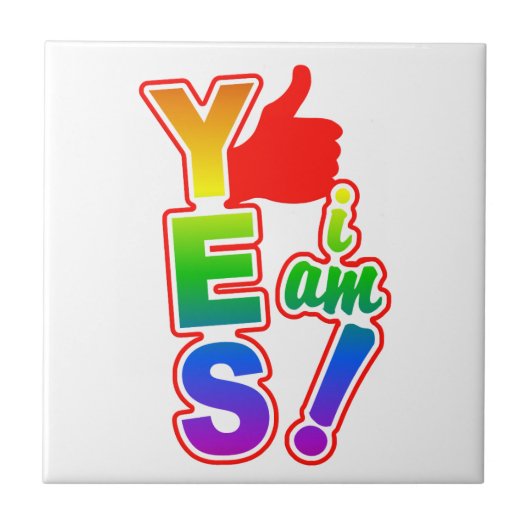 JA, ICH BIN Kachel (Vorderseite)