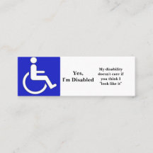 Ja, ich bin Mit Behinderung Karten