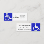 Ja, ich bin Mit Behinderung Karten (Vorne/Hinten)