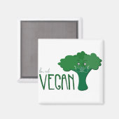 Ja, ich bin mit Brokkoli nicht vegan Magnet (Vorderseite/Rückseite)