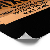 Ja, ich bin mit schwarzem schwarzen Melanin-Flagge Poster (Ecke)