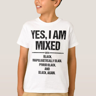 Ja, ich bin mit schwarzem, stolzen Schwarzgeschich T-Shirt