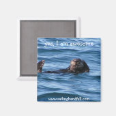 ja ich bin phantastischer Seeottermagnet Magnet (Vorderseite/Rückseite)