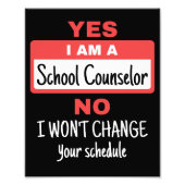 Ja, ich bin Schulberater wird den Zeitplan nicht ä Fotodruck (Vorne)