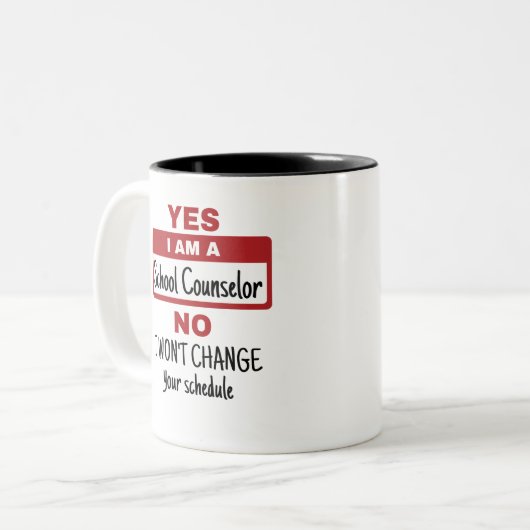 Ja, ich bin Schulberaterin und ändere den Kurs Zweifarbige Tasse (Vorderseite Links)