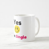 Ja, ich bin Single-Designs Kaffeetasse (VorderseiteRechts)