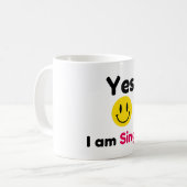 Ja, ich bin Single-Designs Kaffeetasse (Vorderseite Links)