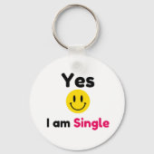 Ja, ich bin Single-Designs Schlüsselanhänger (Rückseite)