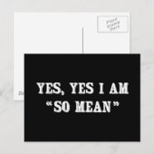 Ja, ich bin "so Gemein" Postkarte (Vorne/Hinten)