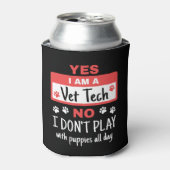 Ja, ich bin Tierärztin und ich spiele mit Welpen Dosenkühler (Kanne Vorderseite)