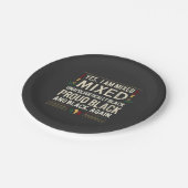 Ja, ich bin unentschuldbar gemischter Schwarzer Ge Pappteller (Schrägansicht)