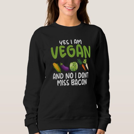 Ja, ich bin Vegetarier Nein, ich kann nicht Miss B Sweatshirt (Vorderseite)