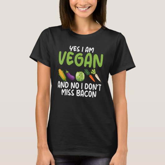 Ja, ich bin Vegetarier Nein, ich kann nicht Miss B T-Shirt (Vorderseite)