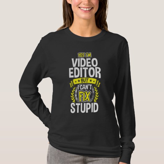 Ja, ich bin Videoeditor T-Shirt (Vorderseite)
