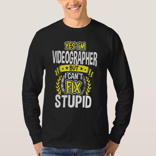 Ja, ich bin Videographin T-Shirt (Vorderseite)