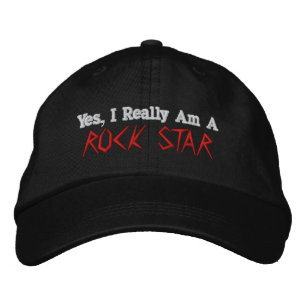 Ja, ich bin wirklich ein ROCK STAR Dunkel Bestickte Baseballkappe
