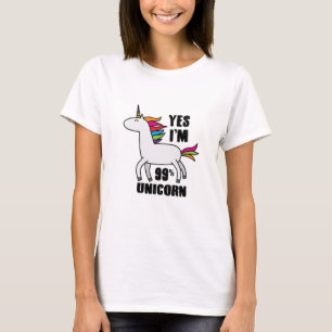 Ja, ich bin zu 99 % Einhorn T-Shirt