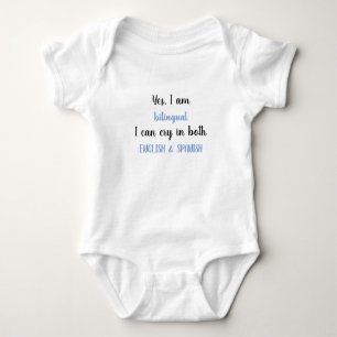 Ja, ich bin zweisprachig lustig baby strampler