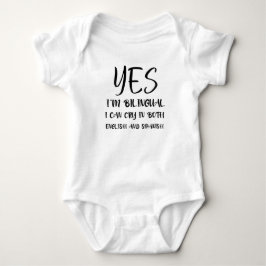 Ja, ich bin zweisprachig und kann in beiden weinen baby strampler