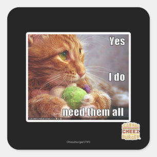 Ja, ich brauche sie alle quadratischer aufkleber